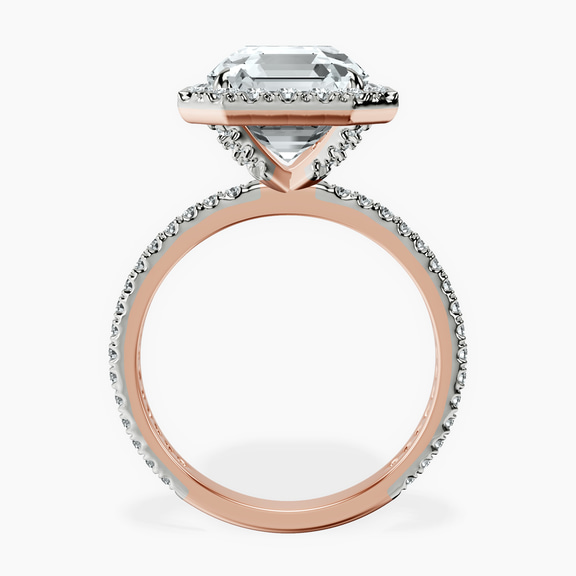 14kt Rose Gold Klarissa Halo Lab Diamond Eternity Ring side right image one