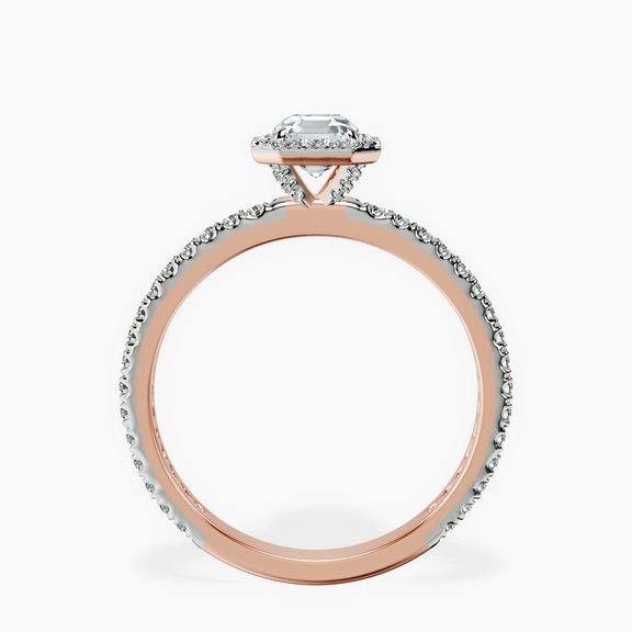 18kt Rose Gold Klarissa Halo Lab Diamond Eternity Ring side right image one