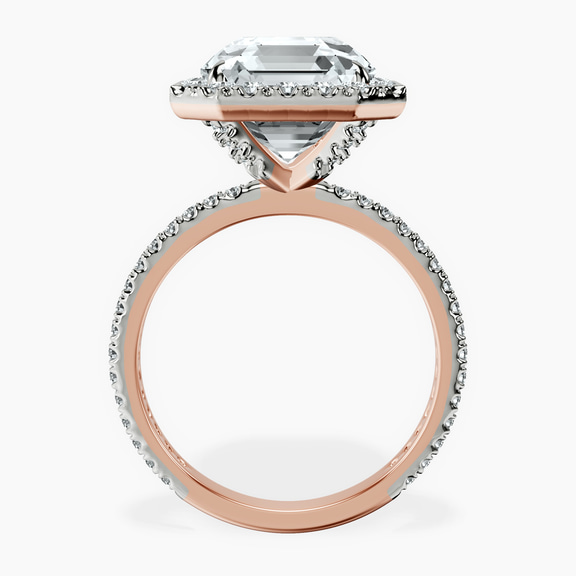 14kt Rose Gold Klarissa Halo Lab Diamond Eternity Ring side right image one