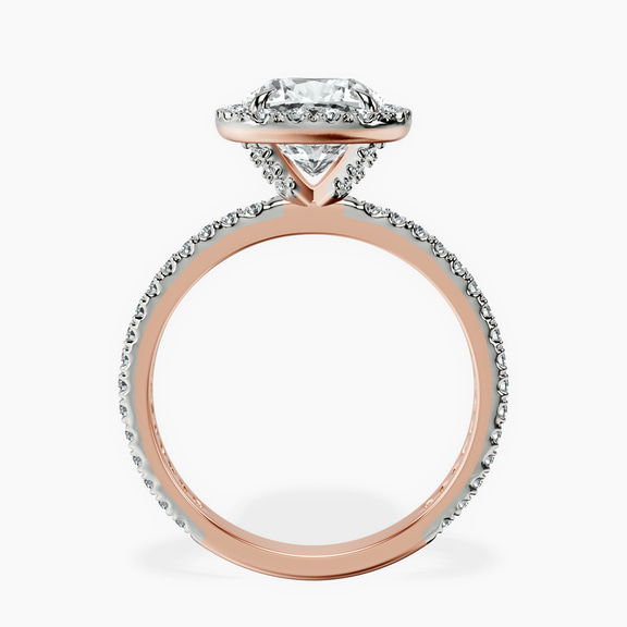 18kt Rose Gold Klarissa Halo Lab Diamond Eternity Ring side right image one
