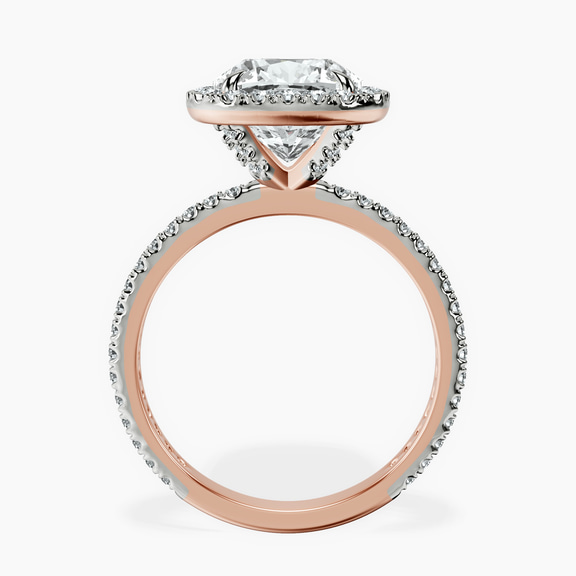 14kt Rose Gold Klarissa Halo Lab Diamond Eternity Ring side right image one