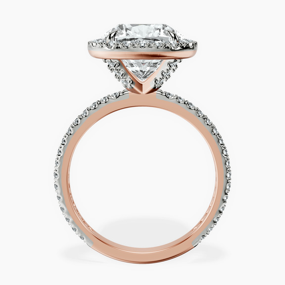 14kt Rose Gold Klarissa Halo Lab Diamond Eternity Ring side right image one