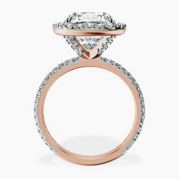 18kt Rose Gold Klarissa Halo Lab Diamond Eternity Ring side right image one