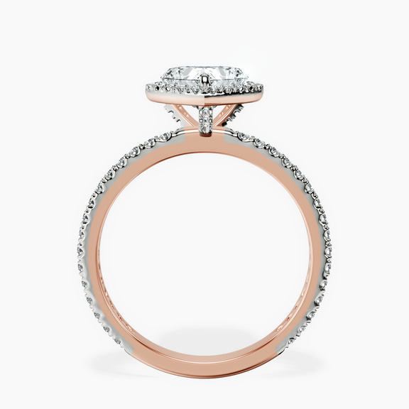 18kt Rose Gold Klarissa Halo Lab Diamond Eternity Ring side right image one