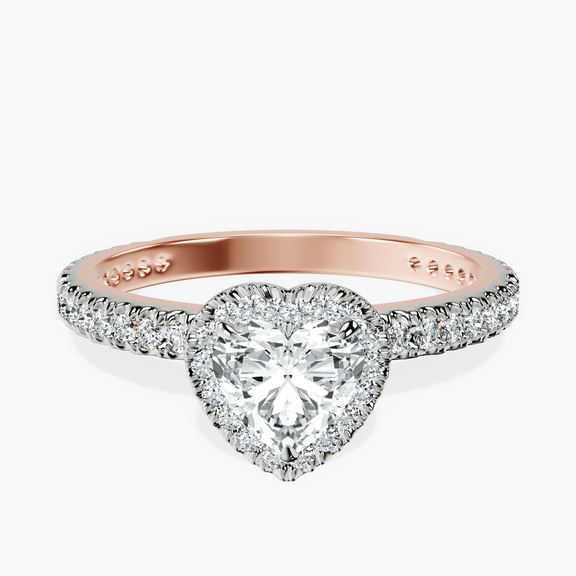 10kt Rose Gold Klarissa Halo Lab Diamond Eternity Ring front image