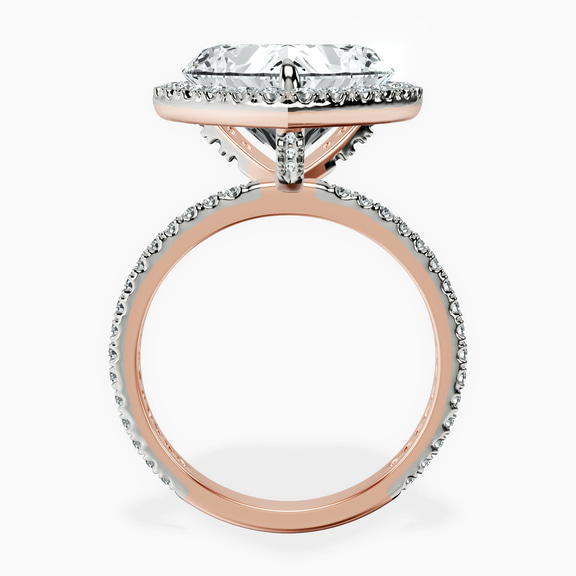 10kt Rose Gold Klarissa Halo Lab Diamond Eternity Ring side right image one