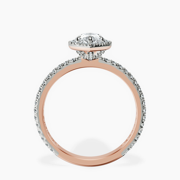 18kt Rose Gold Klarissa Halo Lab Diamond Eternity Ring side right image one