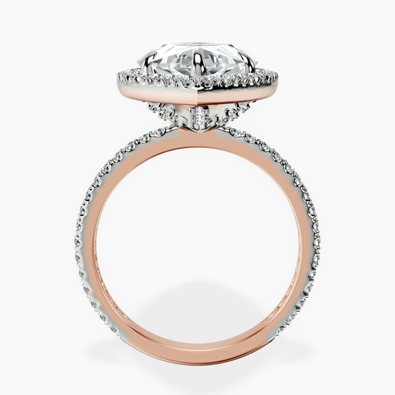 18kt Rose Gold Klarissa Halo Lab Diamond Eternity Ring side right image one