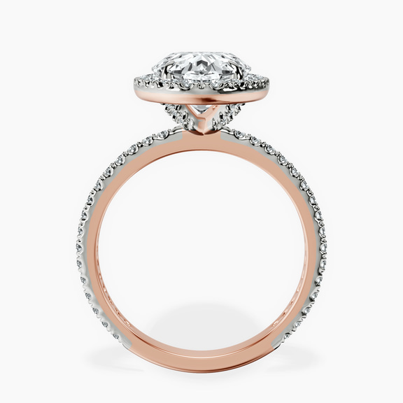 14kt Rose Gold Klarissa Halo Lab Diamond Eternity Ring side right image one