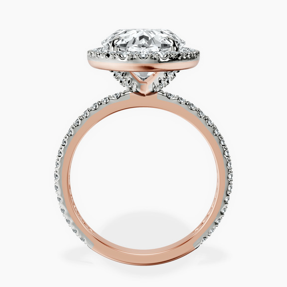 18kt Rose Gold Klarissa Halo Lab Diamond Eternity Ring side right image one