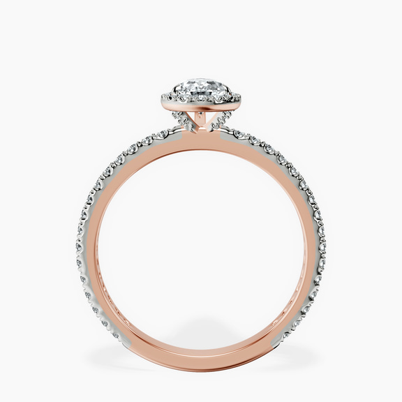 14kt Rose Gold Klarissa Halo Lab Diamond Eternity Ring side right image one