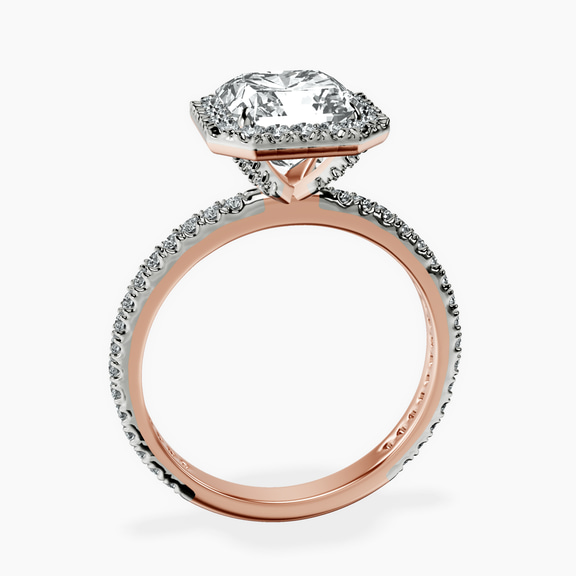 18kt Rose Gold Klarissa Halo Lab Diamond Eternity Ring side right image one