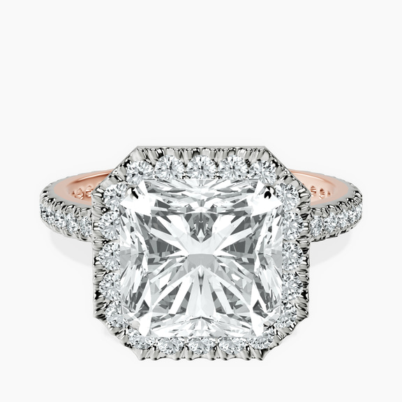 18kt Rose Gold Klarissa Halo Lab Diamond Eternity Ring front image