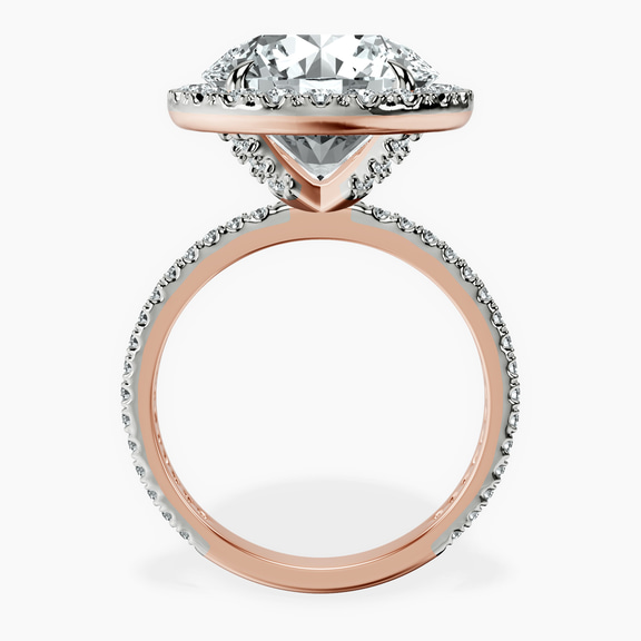 14kt Rose Gold Klarissa Halo Lab Diamond Eternity Ring side right image one