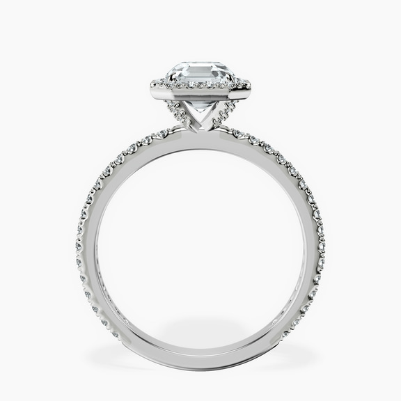 18kt White Gold Klarissa Halo Lab Diamond Eternity Ring side right image one