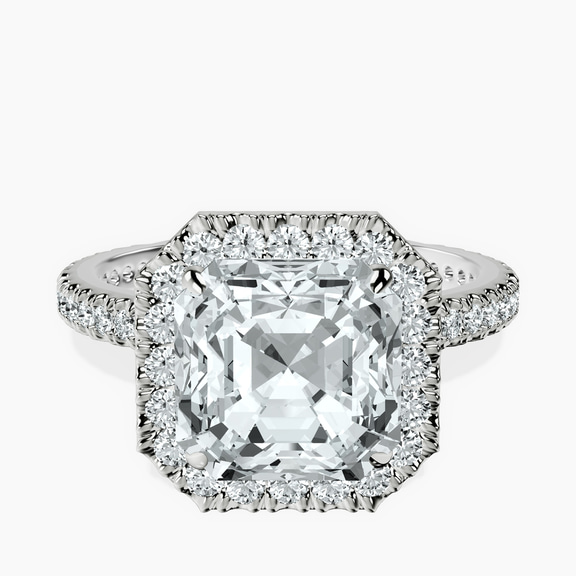 Platinum Klarissa Halo Lab Diamond Eternity Ring front image