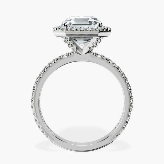 Platinum Klarissa Halo Lab Diamond Eternity Ring side right image one