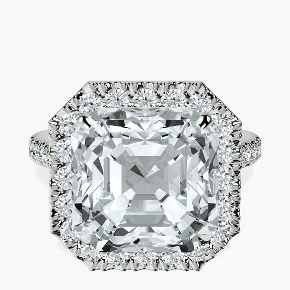 Platinum Klarissa Halo Lab Diamond Eternity Ring front image