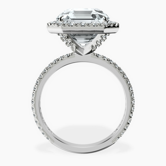 Platinum Klarissa Halo Lab Diamond Eternity Ring side right image one