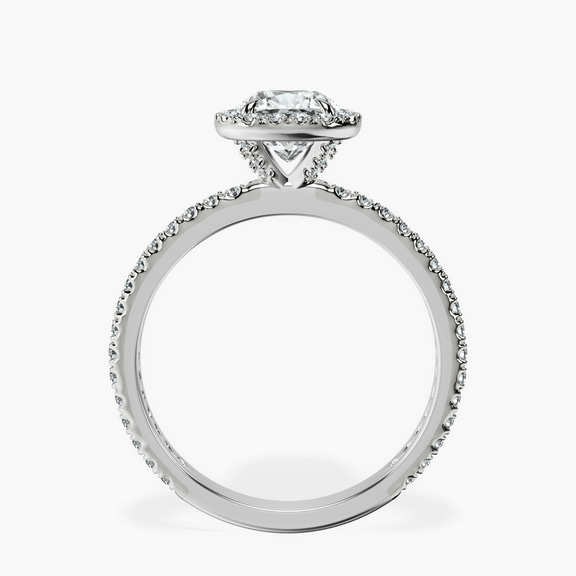 Platinum Klarissa Halo Lab Diamond Eternity Ring side right image one
