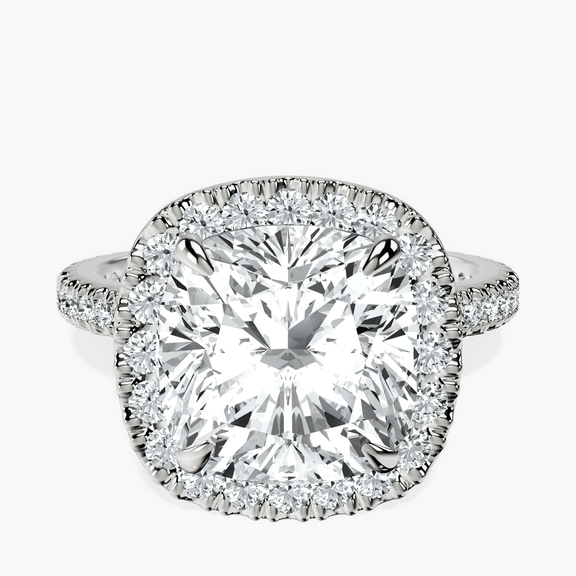 Platinum Klarissa Halo Lab Diamond Eternity Ring front image