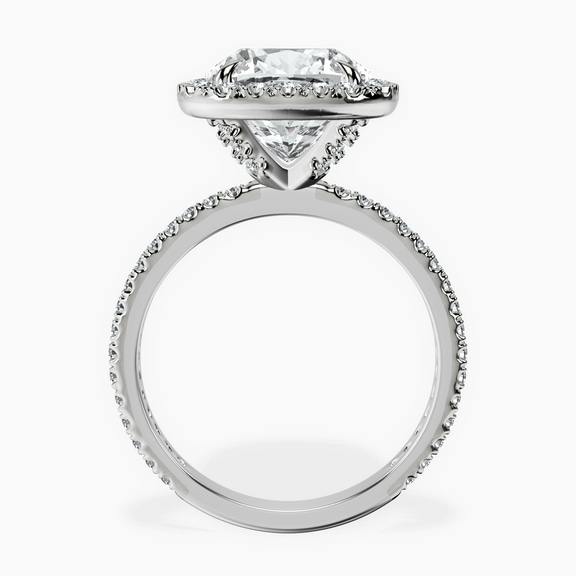 Platinum Klarissa Halo Lab Diamond Eternity Ring side right image one