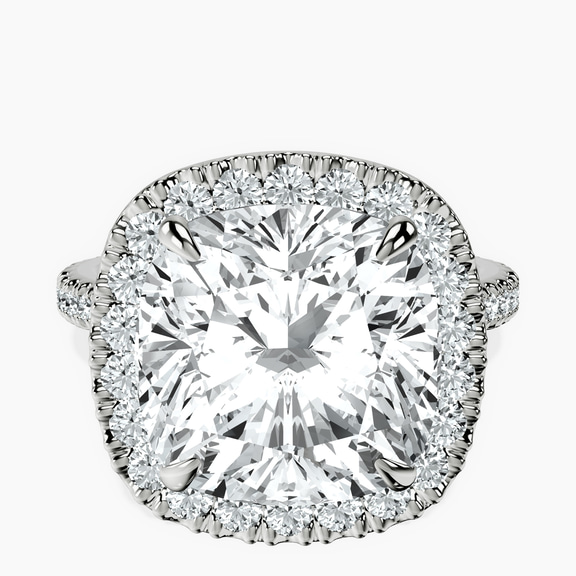 Platinum Klarissa Halo Lab Diamond Eternity Ring front image