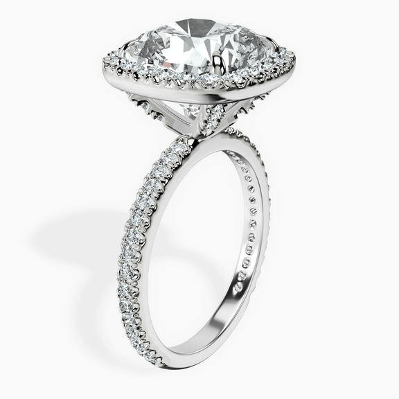 Platinum Klarissa Halo Lab Diamond Eternity Ring standing product image one