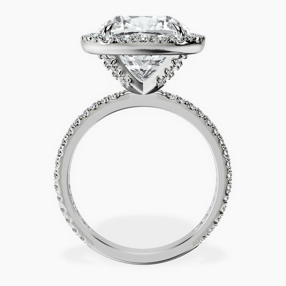 Platinum Klarissa Halo Lab Diamond Eternity Ring side right image one