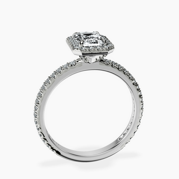 Platinum Klarissa Halo Lab Diamond Eternity Ring side right image one