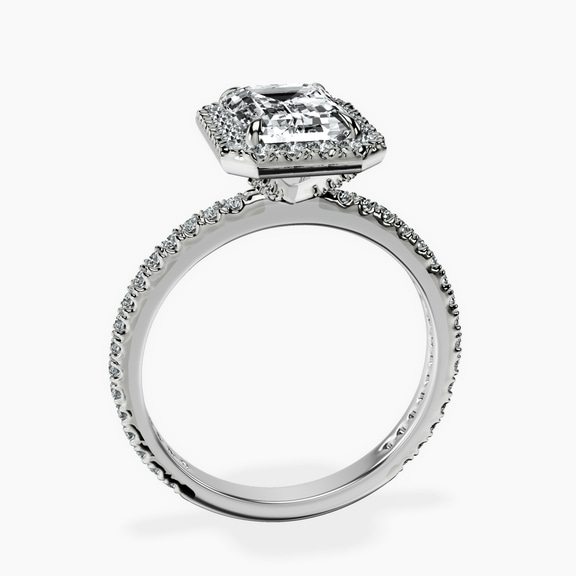 Platinum Klarissa Halo Lab Diamond Eternity Ring side right image one
