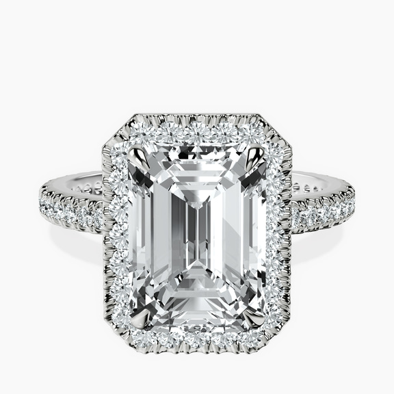 Platinum Klarissa Halo Lab Diamond Eternity Ring front image