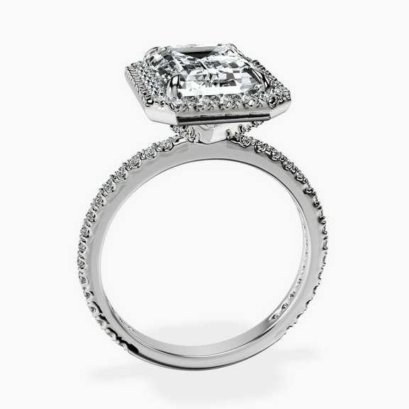 Platinum Klarissa Halo Lab Diamond Eternity Ring side right image one