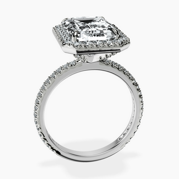Platinum Klarissa Halo Lab Diamond Eternity Ring side right image one