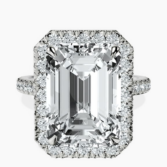 Platinum Klarissa Halo Lab Diamond Eternity Ring front image