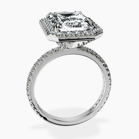 Platinum Klarissa Halo Lab Diamond Eternity Ring side right image one
