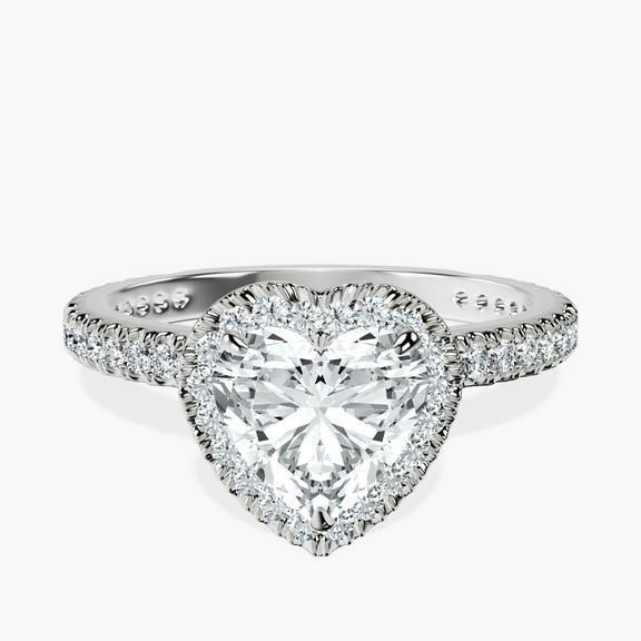 Platinum Klarissa Halo Lab Diamond Eternity Ring front image