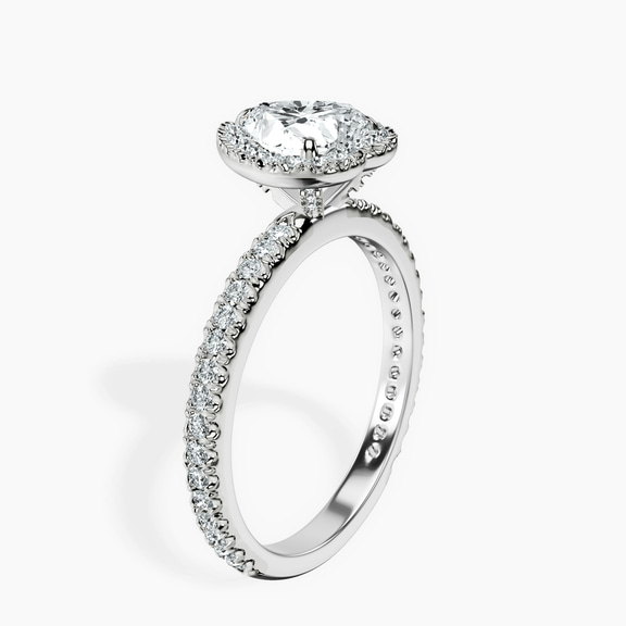 Platinum Klarissa Halo Lab Diamond Eternity Ring standing product image one
