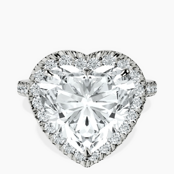 Platinum Klarissa Halo Lab Diamond Eternity Ring front image