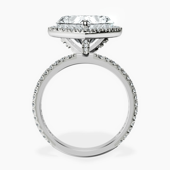 Platinum Klarissa Halo Lab Diamond Eternity Ring side right image one