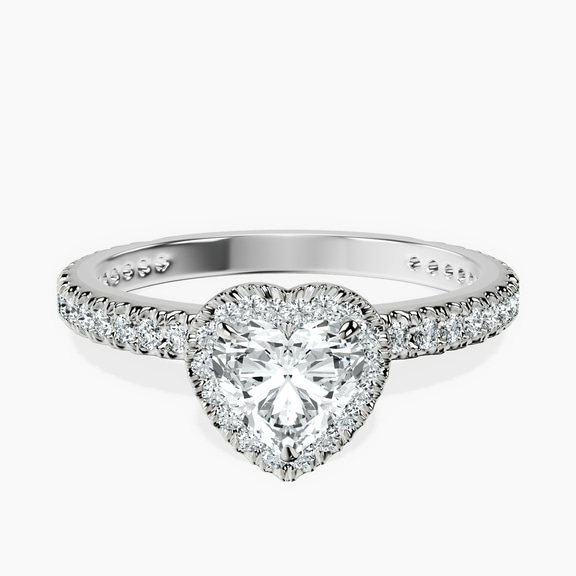 Platinum Klarissa Halo Lab Diamond Eternity Ring front image