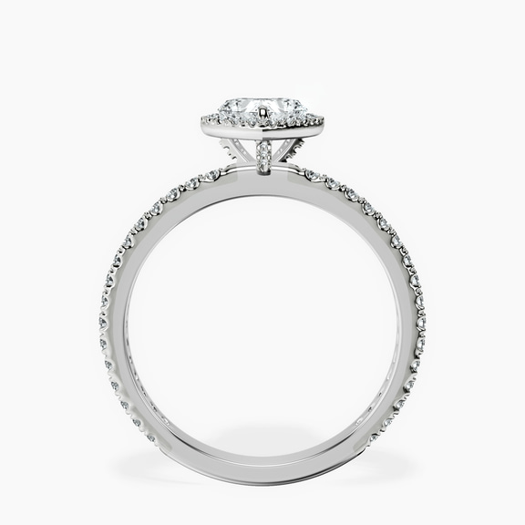Platinum Klarissa Halo Lab Diamond Eternity Ring side right image one