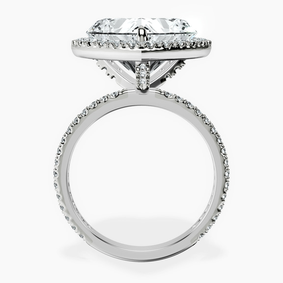 Platinum Klarissa Halo Lab Diamond Eternity Ring side right image one