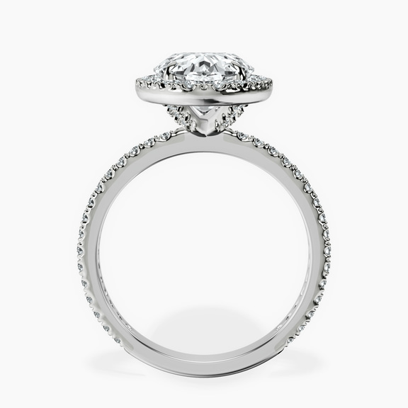 Platinum Klarissa Halo Lab Diamond Eternity Ring side right image one