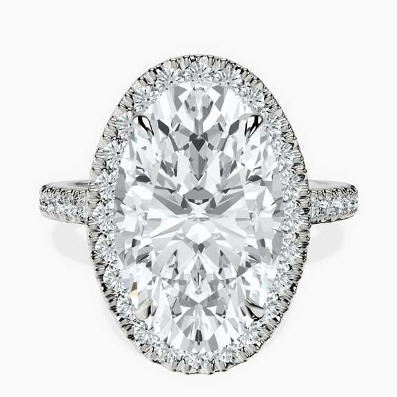 Platinum Klarissa Halo Lab Diamond Eternity Ring front image