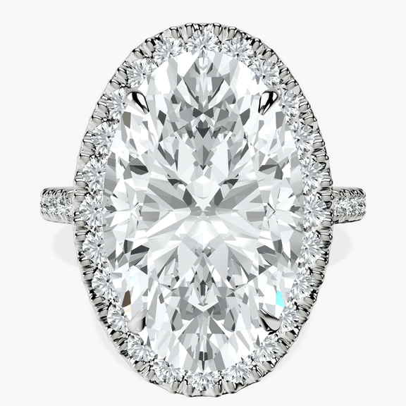 Platinum Klarissa Halo Lab Diamond Eternity Ring front image