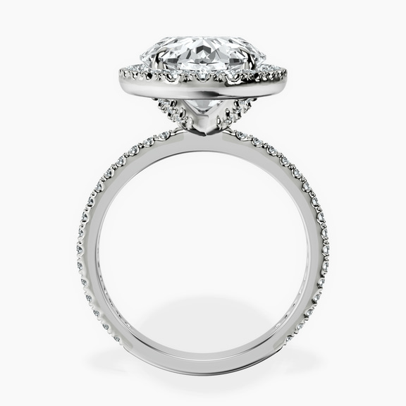 Platinum Klarissa Halo Lab Diamond Eternity Ring side right image one