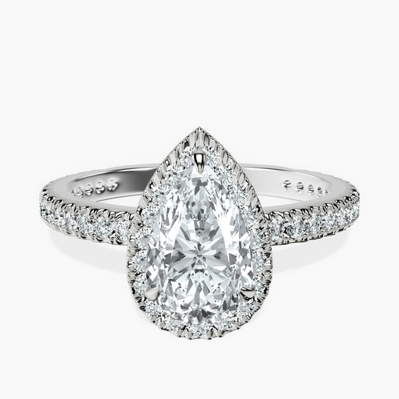 Platinum Klarissa Halo Lab Diamond Eternity Ring front image