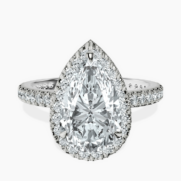Platinum Klarissa Halo Lab Diamond Eternity Ring front image