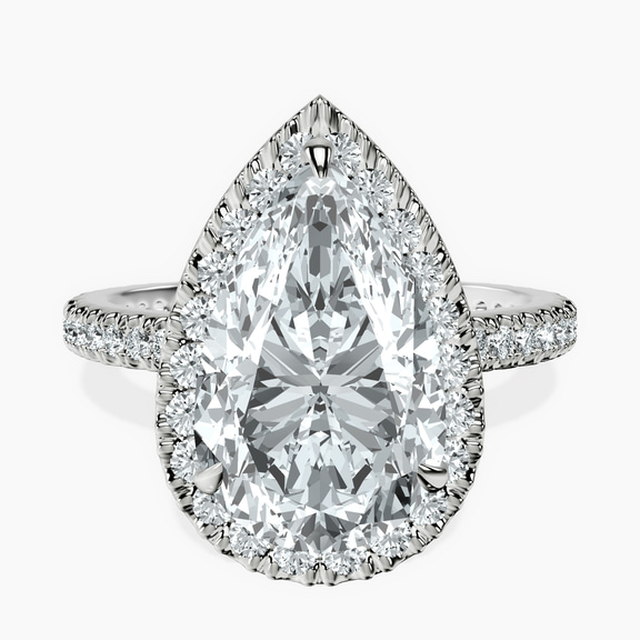 Platinum Klarissa Halo Lab Diamond Eternity Ring front image
